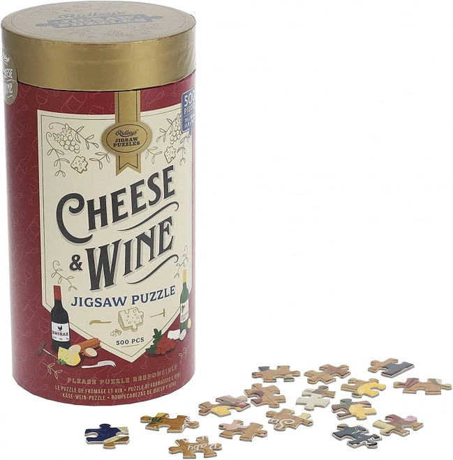 Puzzle dla miłośników sera i wina 500 elementów od Ridley's Games