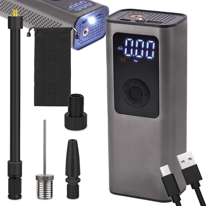 Ładowany elektryczny kompresor z wyświetlaczem LCD