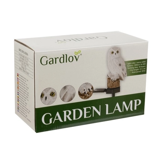 Solarny ogrodowy lampa - sowa Gardlov 23847