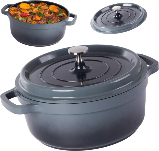 Aluminiowy brytfanna z pokrywą 4 l, odpowiednia na indukcję