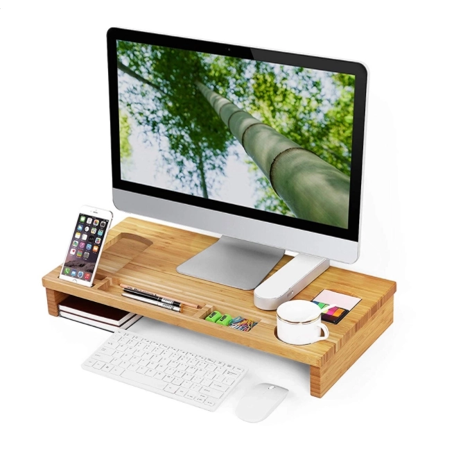 Stojak na monitor - bambus