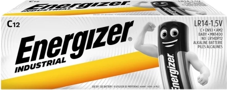 Przemysłowe baterie alkaliczne ENERGIZER C, 12 szt. (bulk)