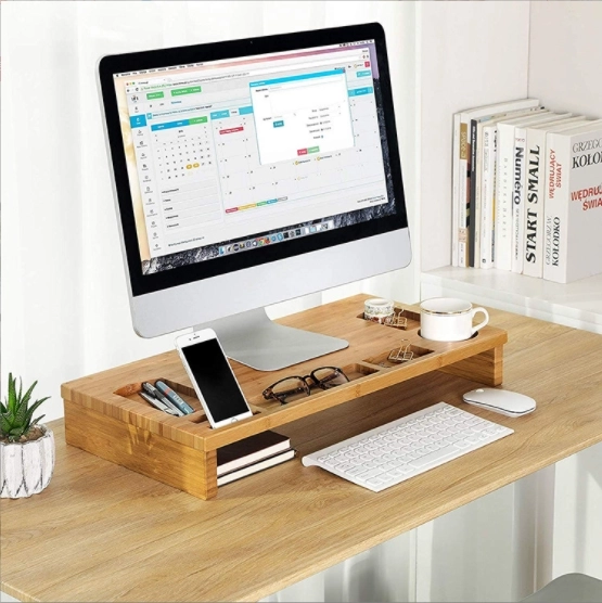 Stojak na monitor - bambus