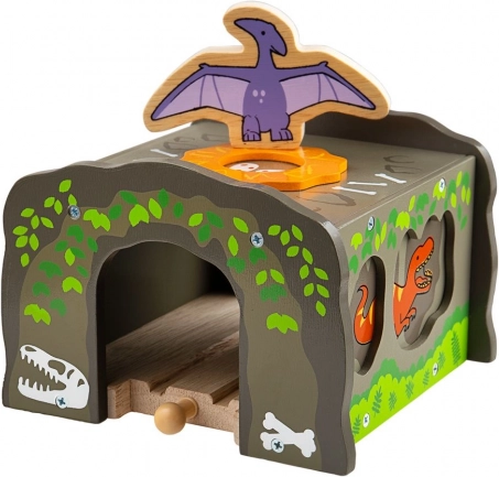 Bigjigs Rail – tunel dinozaura T. rex do drewnianych kolejek
