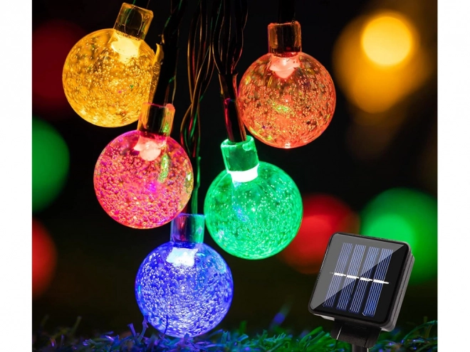 Ogród girlanda świetlna solarna wielokolorowa