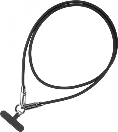 Kabel USB‑C 2w1 z pętlą na telefon 1 m czarny