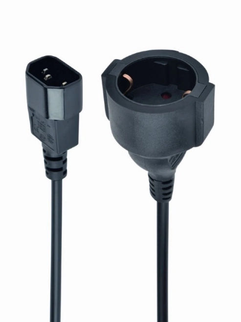 Adapter zasilania IEC320 C14 do SCHUKO (F) 15 cm