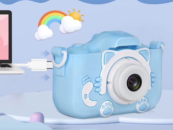 Cyfrowy aparat fotograficzny dla dzieci z kotkiem