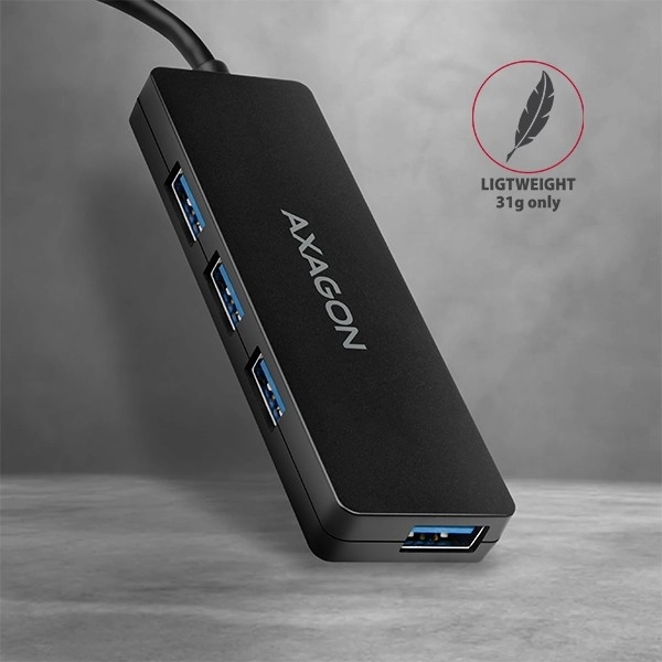 Axagon Slim USB Hub 4-portowy USB 3.2 Gen 1 z 14cm kablem Typ-C