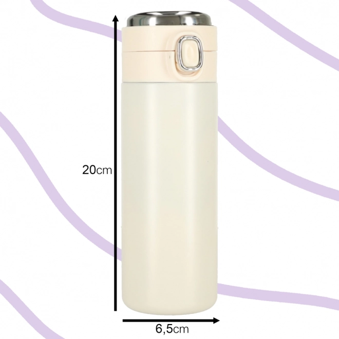 Termokubek z ustnikiem LED 420 ml beżowy
