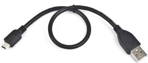 Kabel MiniUSB 2.0 5‑pin 0,3 m czarny do CANON