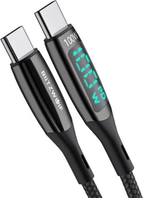 Kabel USB‑C do USB‑C z wyświetlaczem 100 W 0,9 m BLITZWOLF