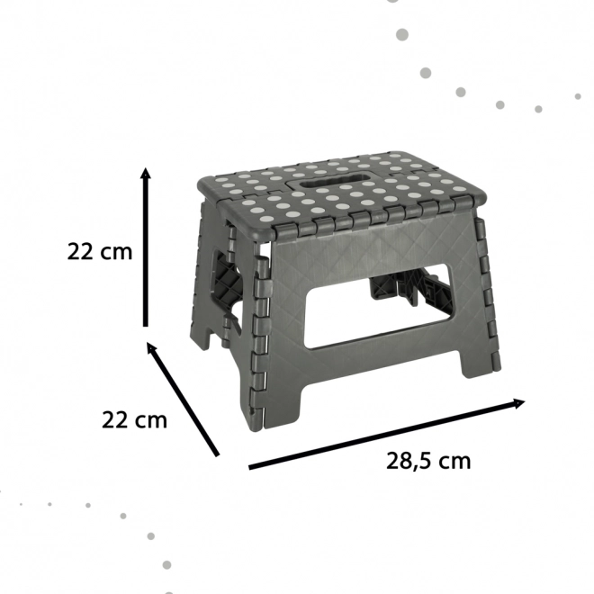 Składane krzesło antypoślizgowe 22 cm ciemnoszare