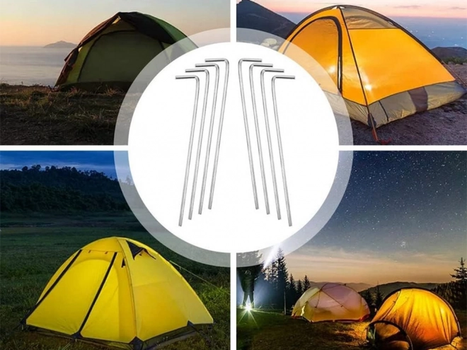 Śledzie namiotowe stalowe 24 cm 10 sztuk