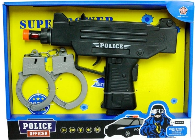 Policyjny pistolet z kajdankami – zestaw dla małych policjantów
