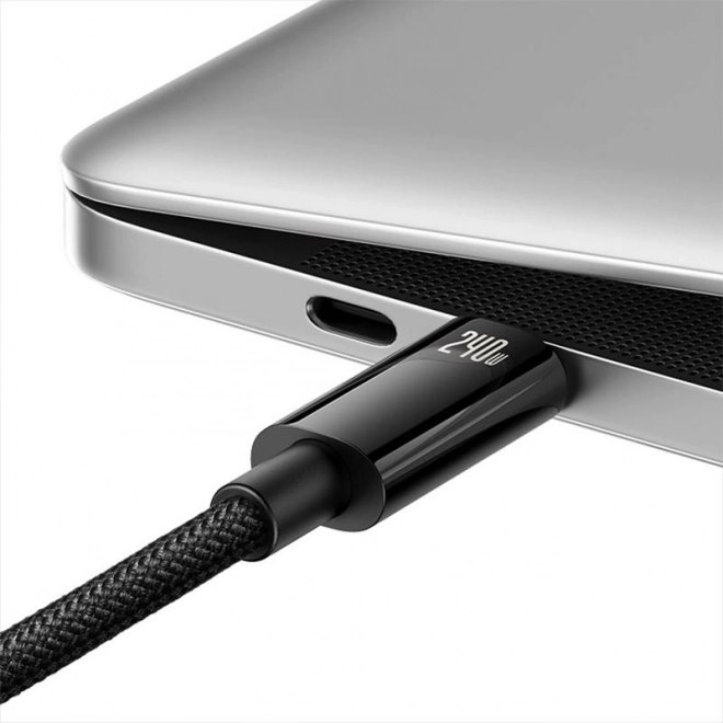 Kabel USB-C na USB-C Baseus Tungsten Gold 240W 1 m (czarny)