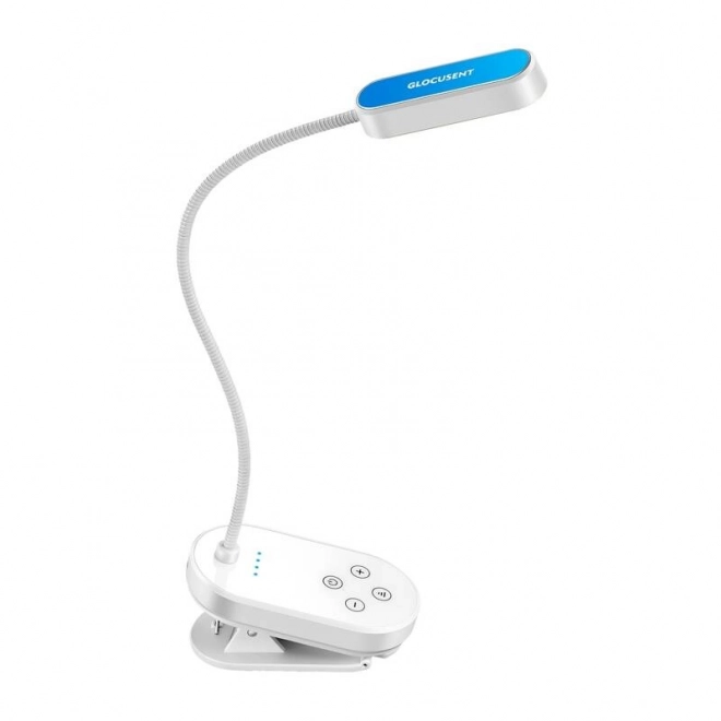 Glocusent Mini bezprzewodowa lampka z klipsem biała