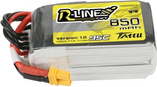 Akumulator LiPo Tattu R-Line 850 mAh 14,8 V 95C 4S z wtykiem XT30