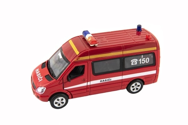 Strażacki samochód ze światłami 15 cm