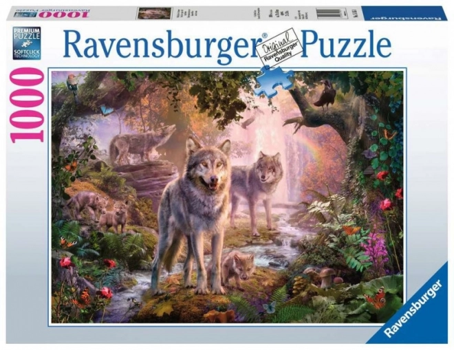 Ravensburger Puzzle Wilcza rodzina latem 1000 kawałków