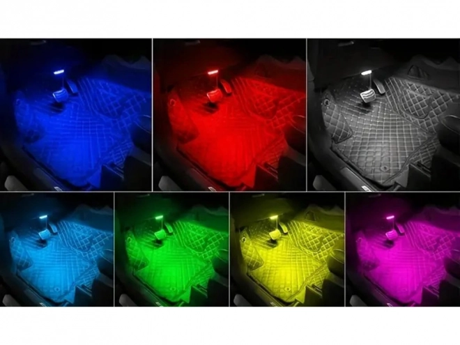 LED RGB oświetlenie wnętrza samochodu - bezprzewodowy dodatek