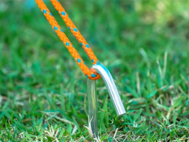 Stalowe kołki namiotowe 31cm 10sztuk haków i pętli