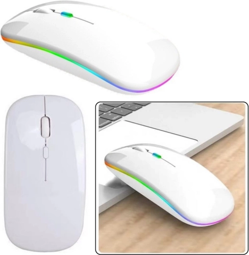 Bezprzewodowa Ergonomiczna Mysz Biała