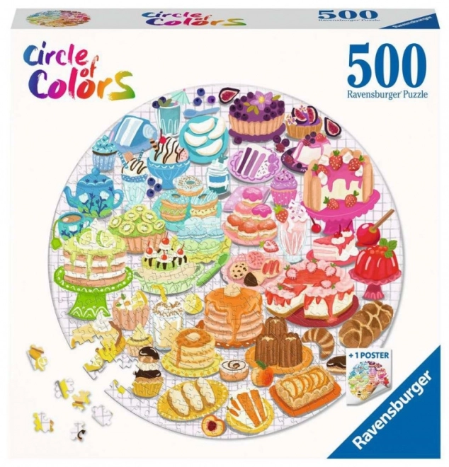 Ravensburger puzzle okrąg: Desery 500 elementów