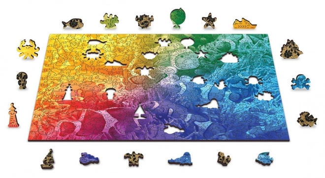 Drewniane puzzle tropikalne ryby dwukrotnie inaczej