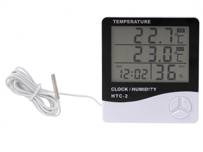 5 w 1 termometr, higrometr i zegar HTC