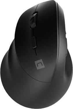 Pionowa bezprzewodowa mysz NATEC Crake 2 dla leworęcznych, Bluetooth 5.2 + 2,4 GHz, 2400 DPI, czarna