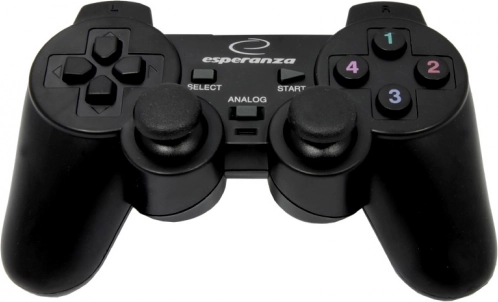 Przewodowy gamepad ESPERANZA do komputera – czarny