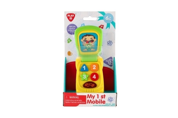 Telefon komórkowy plastikowy 14cm na baterie z dźwiękiem i światłem na karcie 11x20x5,5cm, 18m+