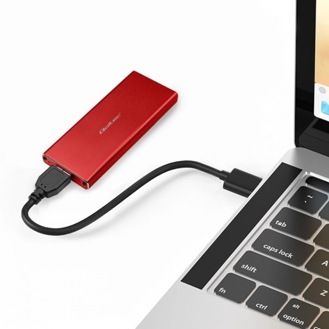 Szafa | Obudowa na dysk M.2 SSD | SATA | NGFF | USB 3.0 | Superszybkość 5Gb/s | 2TB | Czerwony kolor
