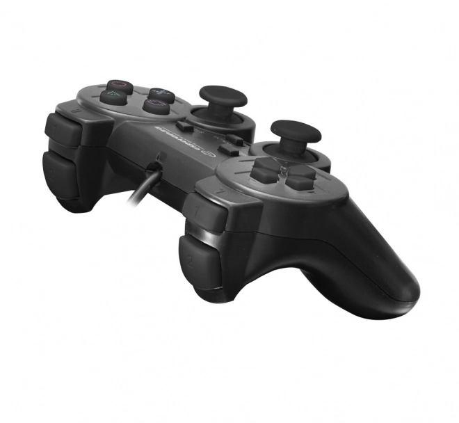 Gamepad czarny z wibracjami na PS3 i PC