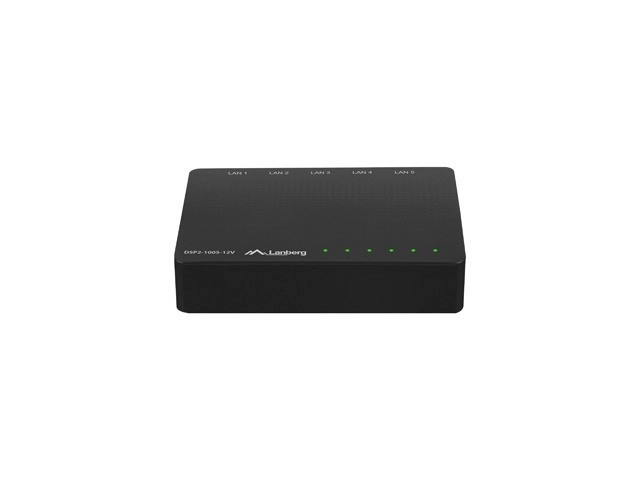 Przełącznik LANBERG DSP2-1005 5x 1Gb/s Niezarządzany Gigabit Ethernet Desktop 12V