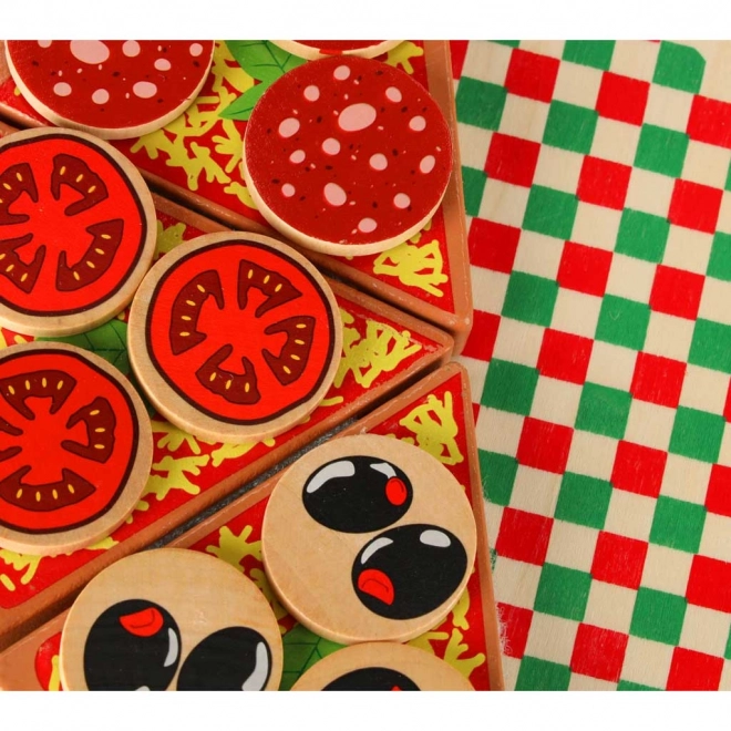 Drewniany zestaw do zabawy Pizza z akcesoriami