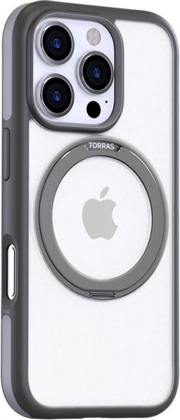 Torras Ostand R Fusion etui do iPhone 16 Pro Max szare