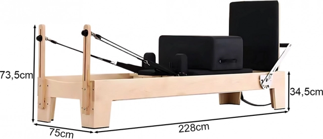 Sprzęt fitness do ćwiczeń Pilates Reformer