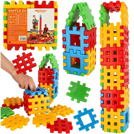 Konstrukcyjne klocki Marioinex Wafle 24 elementy