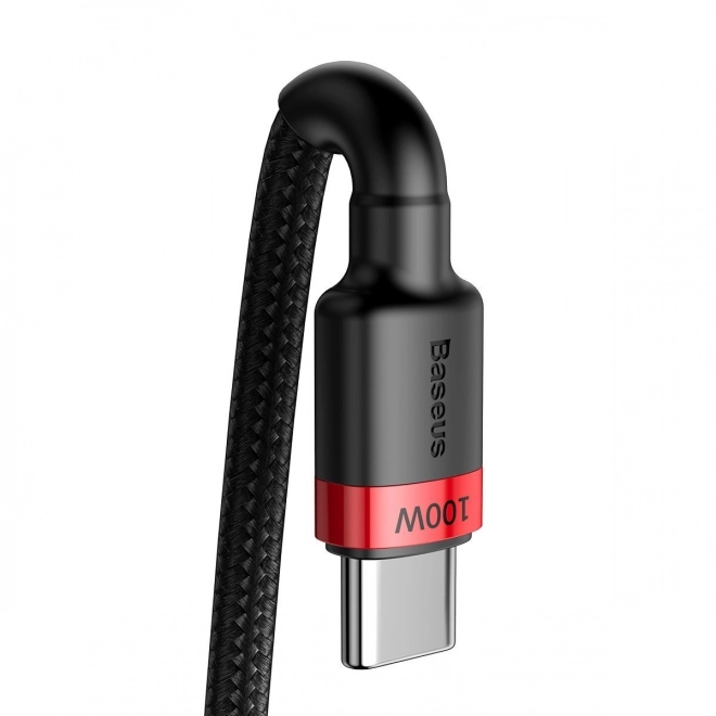 USB-C kabel do szybkiego ładowania Baseus Cafule 100W czerwony czarny