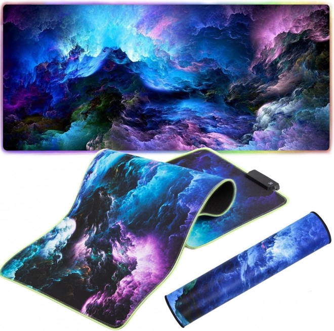 Gamingowa podkładka pod mysz z podświetleniem RGB 800 × 300 mm