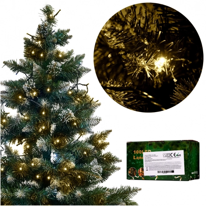 LED łańcuch świetlny 10m 100LED ciepła biała