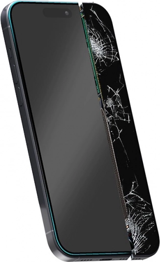 Niepękające hybrydowe szkło Crong 7D nano do iPhone 16e / 14 / 13 / 13 Pro