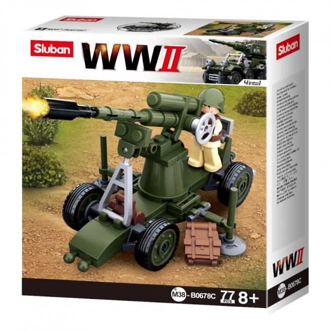 Sluban WWII M38-B0678C 4w1 Działko przeciwlotnicze