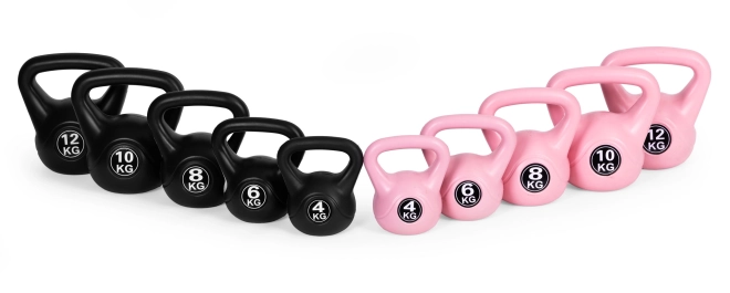 Kettlebell do ćwiczeń czarna - 12kg