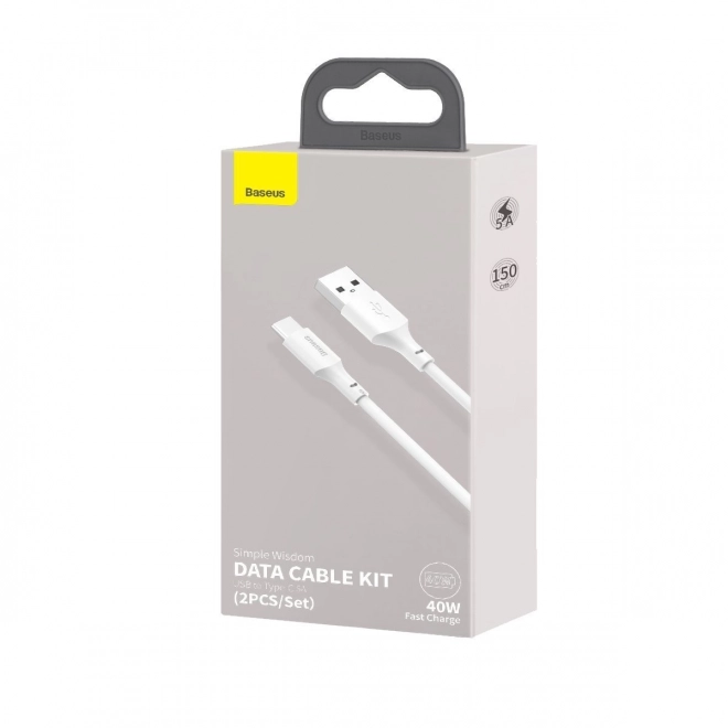 Baseus zestaw kabli USB C na USB A 1,5 m