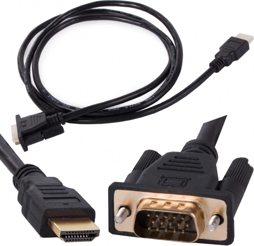 Kabel HDMI na VGA 1,3 m ze złoconymi złączami, Full HD