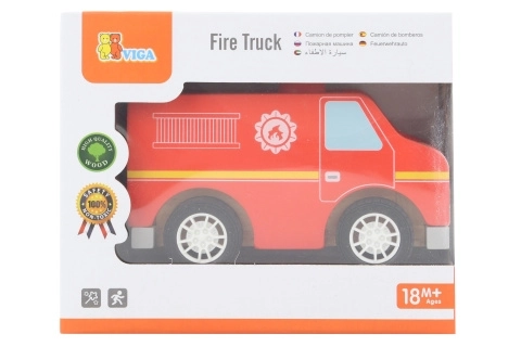 Drewniane auto strażackie Viga