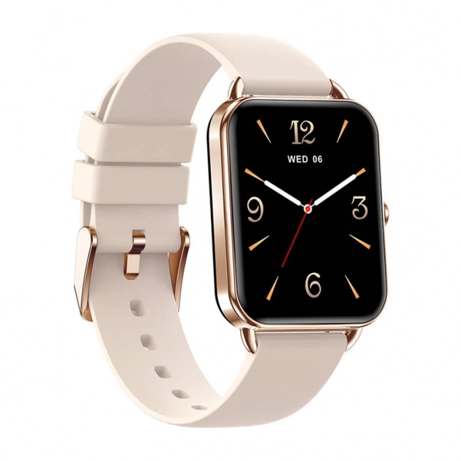 Praktyczne smartwatch Colmi P20 w złotym kolorze